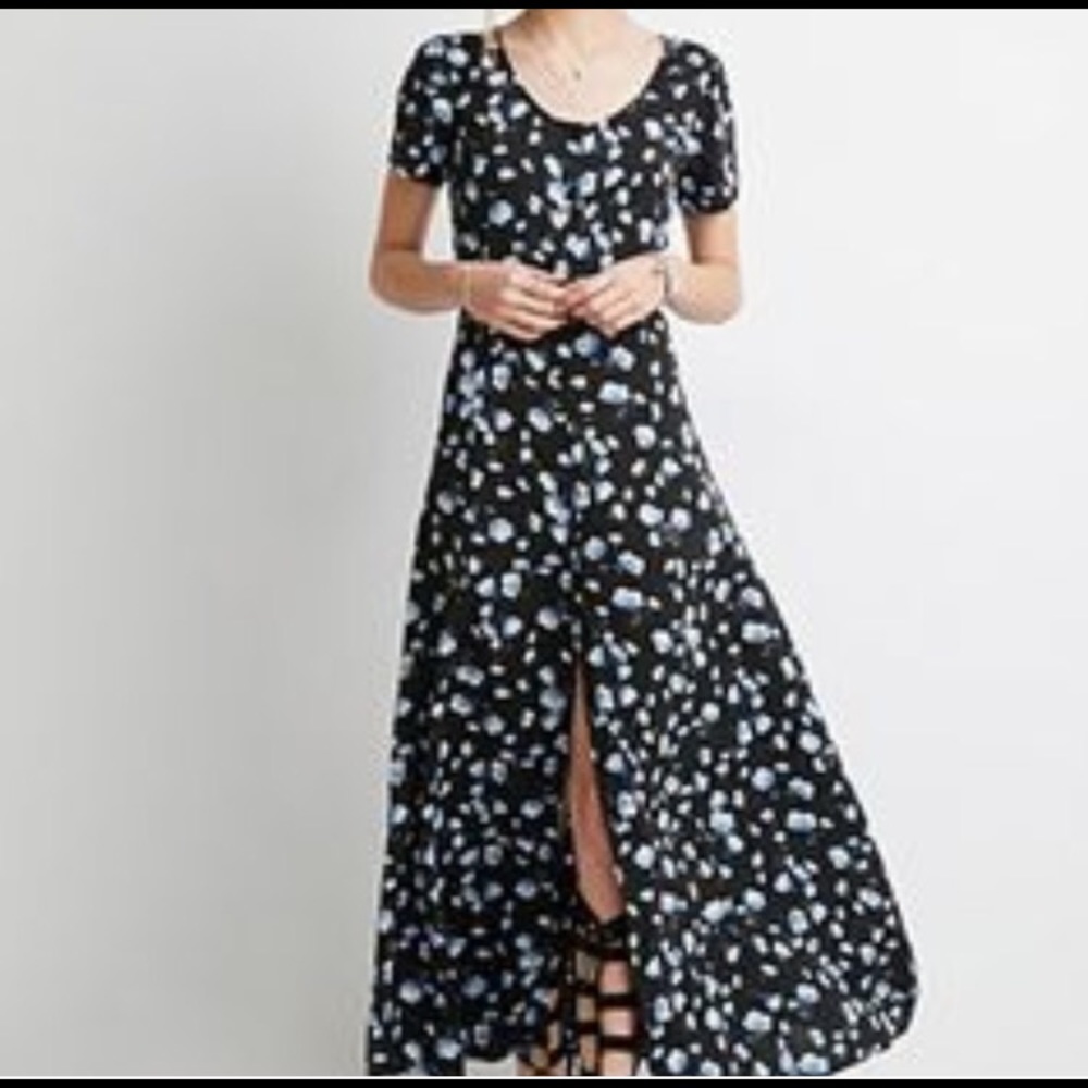 Forever 21 floral button down maxi dress